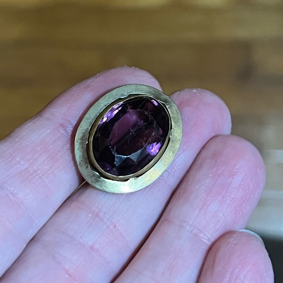 Antique Victorian Glass Oval Cabochon Lovely Brooch/Pin - Picture 13 of 13